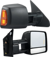 VEVOR Towing Mirrors, Left & Right Pair Set for 2007-2016 Toyota Tundra, Power Heated Tow Mirror with Signal Light, Plane & Convex Glass, Manual Controlling Telescoping Folding, Heating Defrost, Black