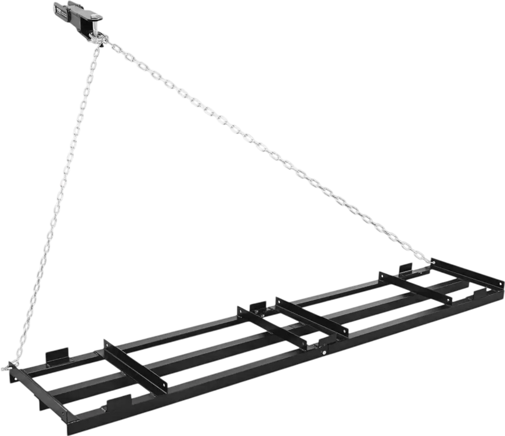 VEVOR Drag Harrow, 96 x 20 in, Tow-Behind Driveway Grader with Adjustable Width & 50lbs Load Capacity, Heavy Duty Lawn Leveling Rake, Galvanized Steel Gravel Driveway Drag, Fits ATVs UTVs Tractors