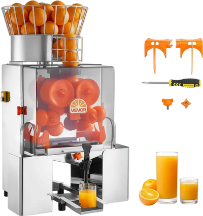 Vevor Commercial Orange Juicer Automatic Citrus Extractor 120W Stainless Steel New