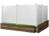 VEVOR 4 Panels Outdoor Privacy Screen, 50 x 50 in Air Conditioner Fence with 27.6 in Ground Stakes, Pool Equipment Enclosure, Horizontal Vinyl Privacy Fence, Ideal for Trash Can and A/C Units, White
