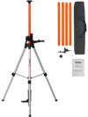 VEVOR Laser Level Tripod, 1/4"-20 & 5/8"-11 Thread Mount, 40.94-133.85 inch Height Adjustment with Level Bubble & Heavy-duty Stand, Extendable Pole Lightweight Aluminum Tripod for Laser Scanner