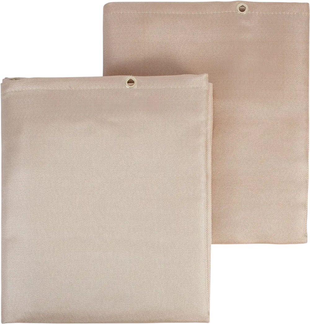 VEVOR Welding Blanket 2 Pack, 6FT x 8FT Heat Treated Welding Blanket, Up To 998°F Heat Resistant Blanket Set, Heavy-Duty Fiberglass Flame Retardant Insulation Welding Mat Cover with Metal Grommets