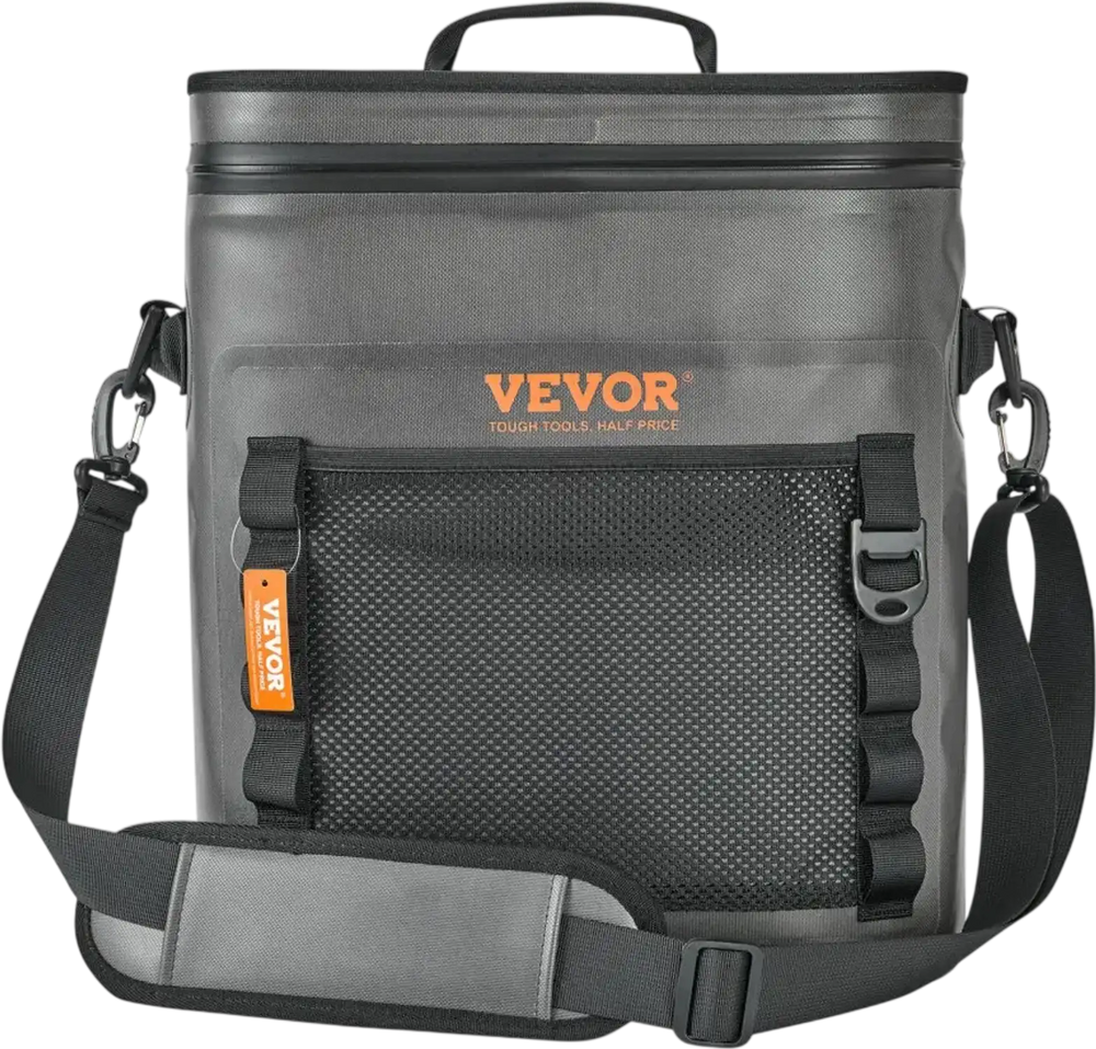 VEVOR Soft Cooler Bag, 30 Cans Soft Sided Cooler Bag Leakproof with Zipper, Waterproof Soft Cooler Insulated Bag, Lightweight & Portable Collapsible Cooler for Beach, Hiking, Picnic, Camping, Travel
