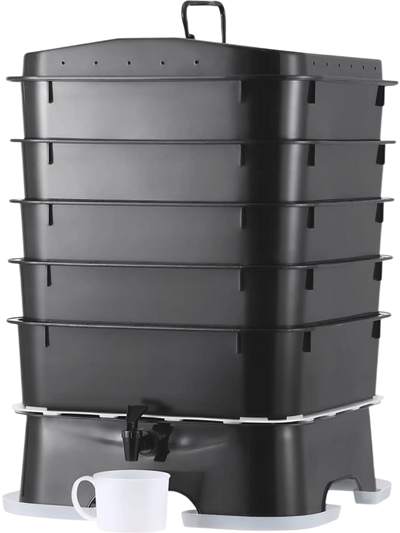 Vevor Worm Composter 50 L 5-Tray Indoor Outdoor Worm Farm Kit New