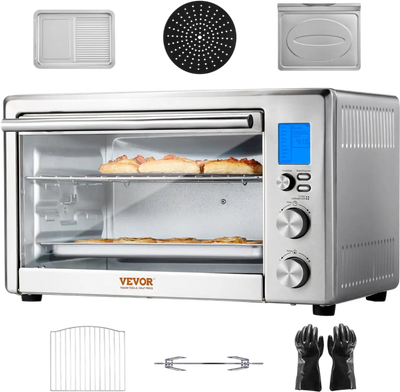 Vevor Convection Oven 10-in-1 28L 1800W Countertop Toaster Baker New