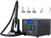 VEVOR Hot Air Rework Station, 1000W Digital SMD Rework Station, 212℉-896℉ Hot Air Gun with 99-Level Adjustable Airflow, 3 Pre-Set Channels & 3 Hot Air Nozzles for Chip Dismantling, Electronics Repair