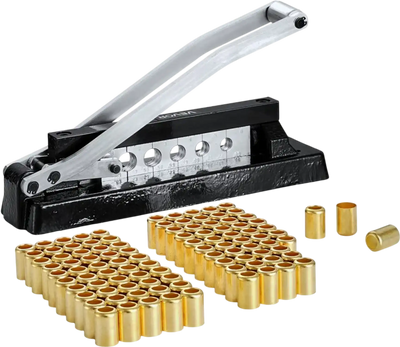Vevor Hose Crimper Heavy-Duty Ferrule Bench Tool with 100pcs Brass Ferrules 0.44