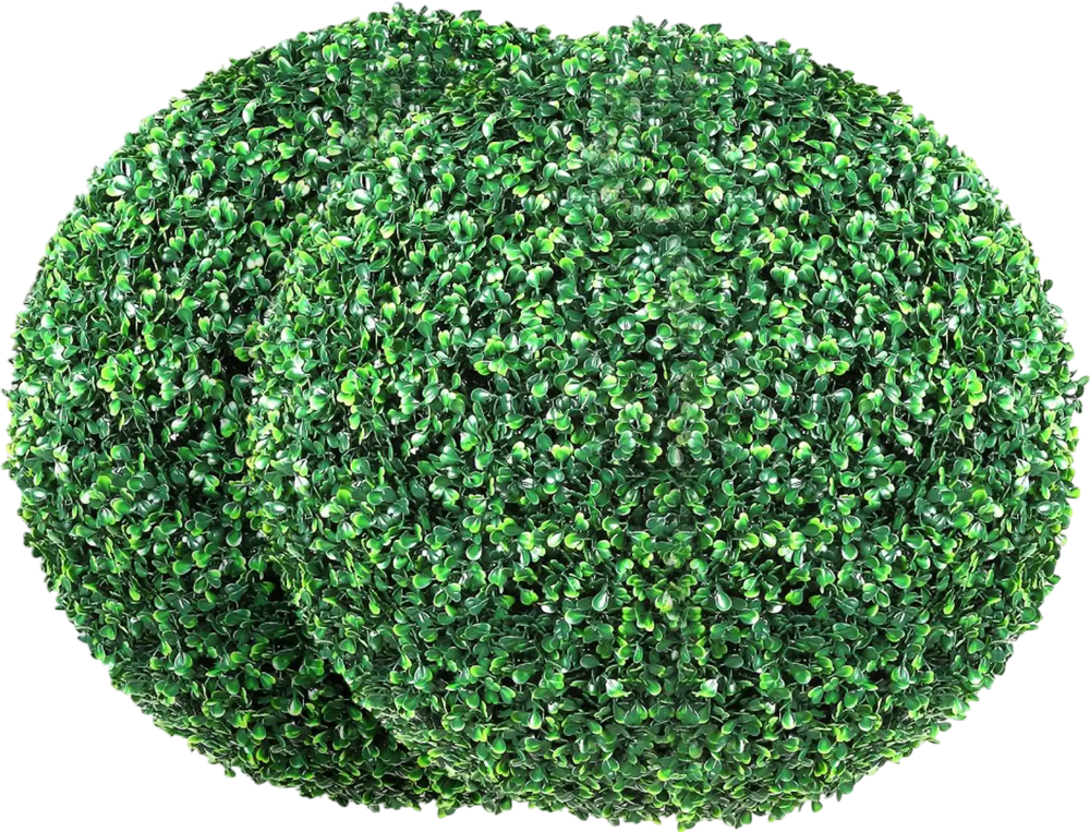 VEVOR Artificial Topiaries Boxwood Trees, 16” Tall (2 Pieces), Ball-Shape Faux Topiaries Plant, All-year Green Feaux Plant Decorative Balls for Backyard, Balcony,Garden, Wedding and Home Décor