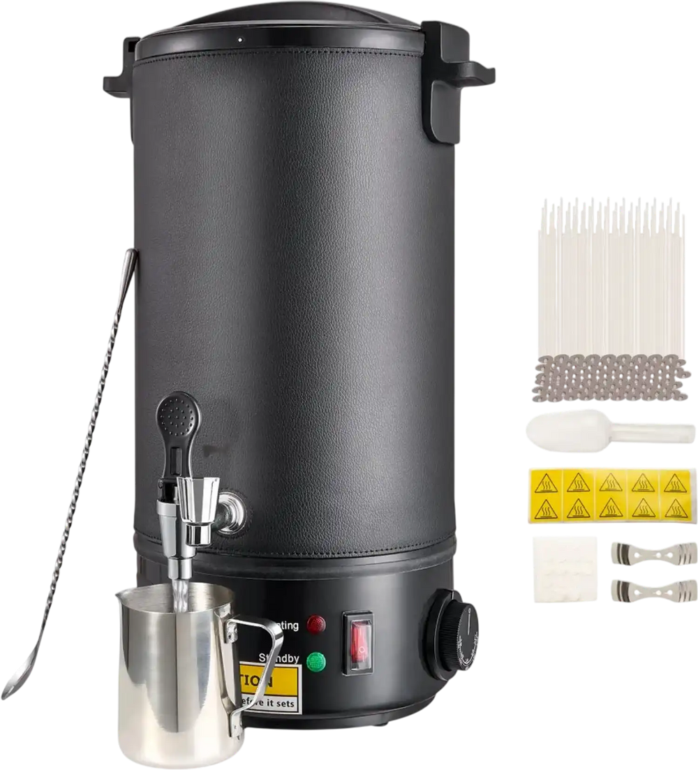 VEVOR 10 L Wax Melter for Candle Making, Extra Large Electric Wax Melting Pot, with Easy Pour Spout and 9-level Temp Control, Easy Clean for Candle Soap Cream Beauty Bulk Production Business or Home