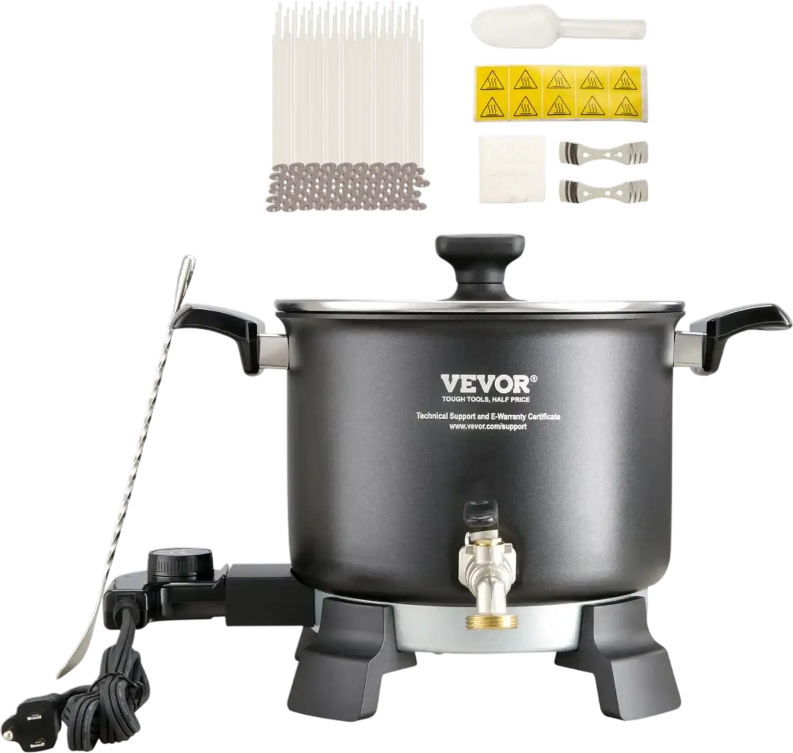 Vevor Wax Melter 5 L Electric Candle Making Pot with Easy Pour Spout & 4-Level Temperature Control New