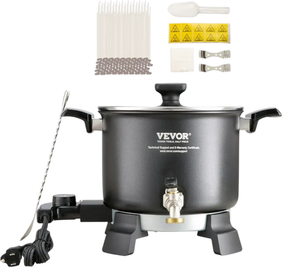 Vevor Wax Melter 5 L Electric Candle Making Pot with Easy Pour Spout & 4-Level Temperature Control New