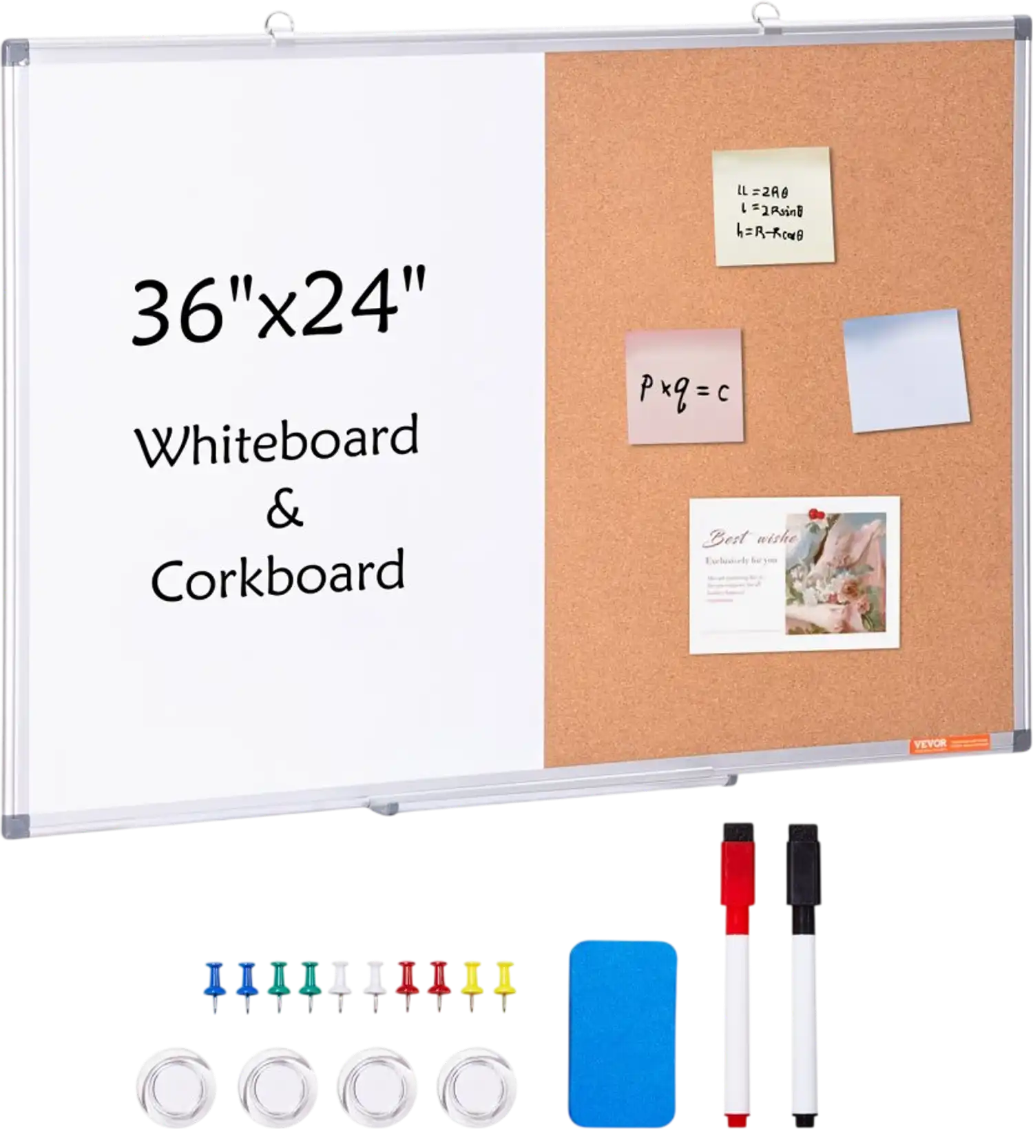 Vevor Whiteboard & Cork Board Combo 36