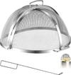 VEVOR Fire Pit Spark Screen, 19 inch Dome, Stainless Steel Mesh Cover Lid, for Outdoor, Patio, Backyard, Camping, Party, with Handles and Poker, High Temperature Tolerant, Help Block Sparks, Silver