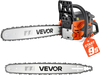 VEVOR Gas Powered Chainsaw 18 & 20 Inch 58CC 3.22HP 2 Stroke Engine Saw, for Wood Cutting, Tree Trimming & Land Clearing, Throttle-Synced Choke, Power Chain Saw with Non-Slip Handle & Dual Tanks