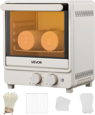 VEVOR Sublimation Oven Machine, 13 Qt, Fits 20oz Tumblers, with 50 Shrink Films, 1 Tape and 2 Heat Gloves, Oven for Sublimation Blank Tumblers, Mugs, Bowls, Off-White