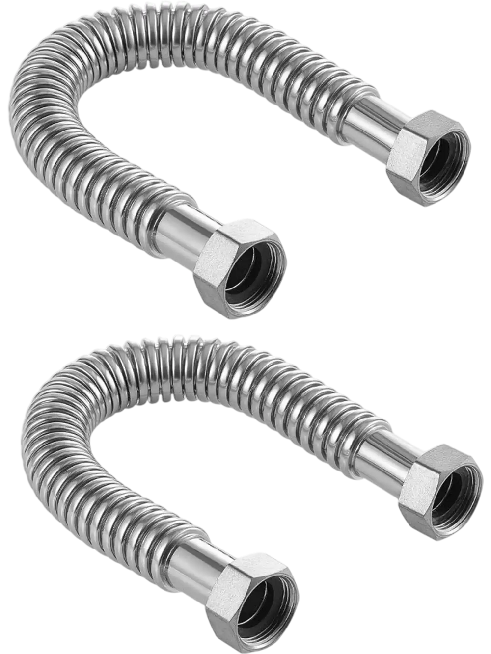 VEVOR Water Heater Kit, 18 Inch Length Water Heater Flex Connector, Waters Heaters Installation Kit with 1" FIP x 1" FIP Inlet & Outlet Connection for Bathroom, Kitchen, Laundry Room, Boiler Room