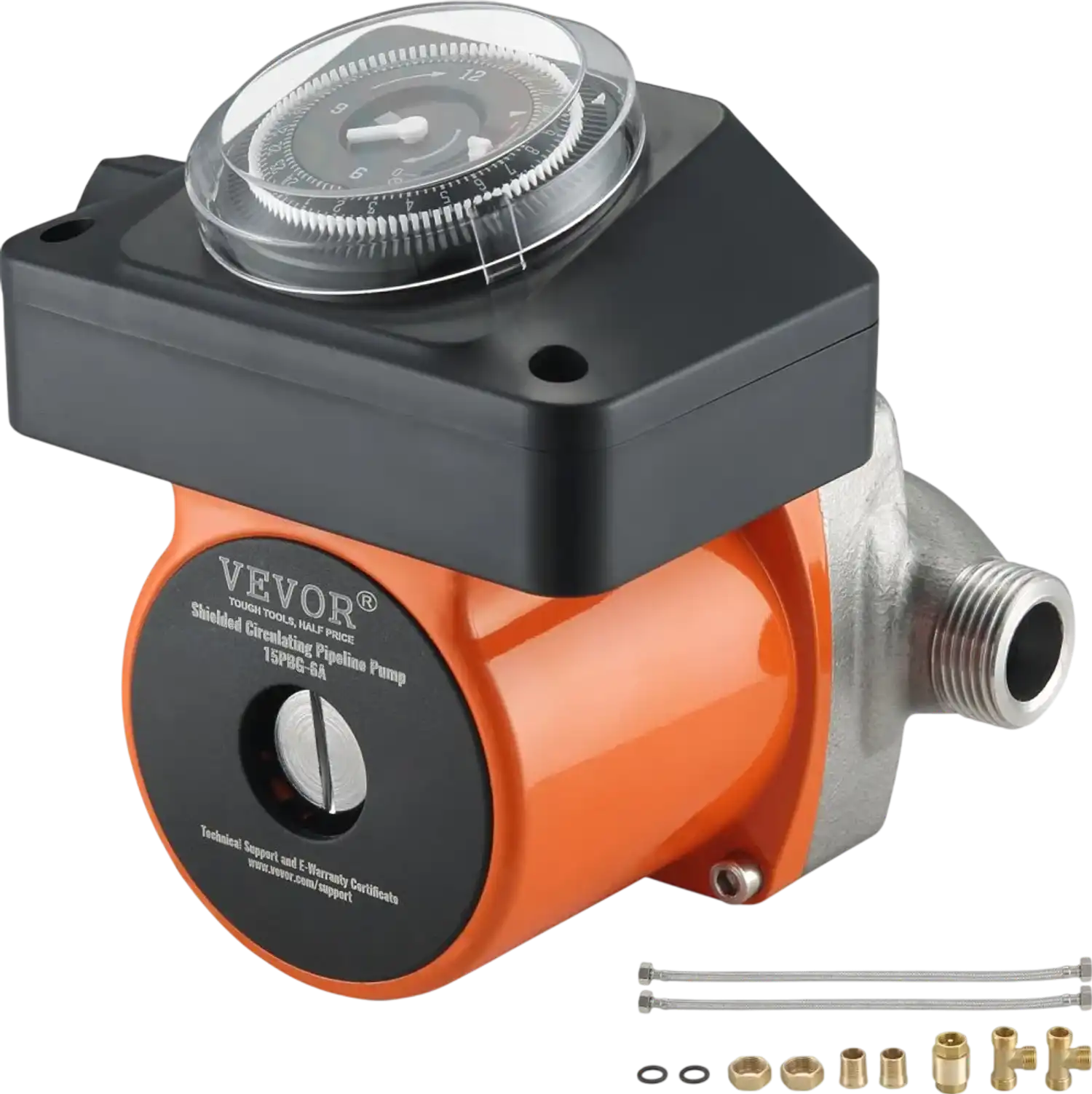Vevor Recirculating Pump Hot Water Circulator 100W Stainless Steel Head New