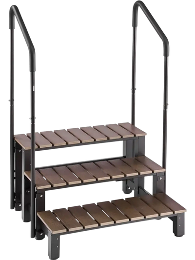 Vevor Hot Tub Steps 3-Step Outdoor Spa Stairs with Handrail New