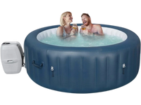 VEVOR 80 Inch Diameter Round Hot Tub Mat, Extra Large Inflatable Hot Tub Pad, Waterproof Slip-Proof Backing, Absorbent Spa Pool Ground Base Flooring Protector Mat Reusable Outdoor & Indoor