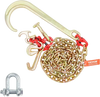 VEVOR J Hook Chain, 5/16" x 6' G80 15" Long Shank J Hook Tow Chain with RTJ Cluster Hook & Grab Hook, 5400 lbs Safe Working Load, Heavy Duty Transport Truck Chain for Wrecker Recovery Trailer Towing