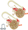 VEVOR J Hook Chain, 2PCS 5/16" x 6' G80 15" Long Shank J Hook Tow Chain with RTJ Cluster Hook & Grab Hook, 5400 lbs Working Load, Heavy Duty Transport Truck Chain for Wrecker Recovery Trailer Towing