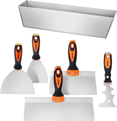 VEVOR Drywall Knife Set, 6 PCS Drywall Tools Includes 3