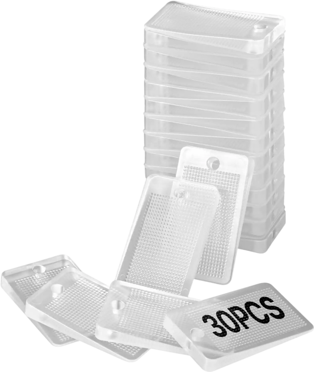 VEVOR Furniture Leveling Shims, 30 PCS 1.97 x 1.16 x 0.22 inch Non-Skid Clear Plastic Pads, Easy-to-Cut Furniture Leveler, Ideal Shim Leveler for Couch, Refrigerator, Table Legs to Avoid Wobbling