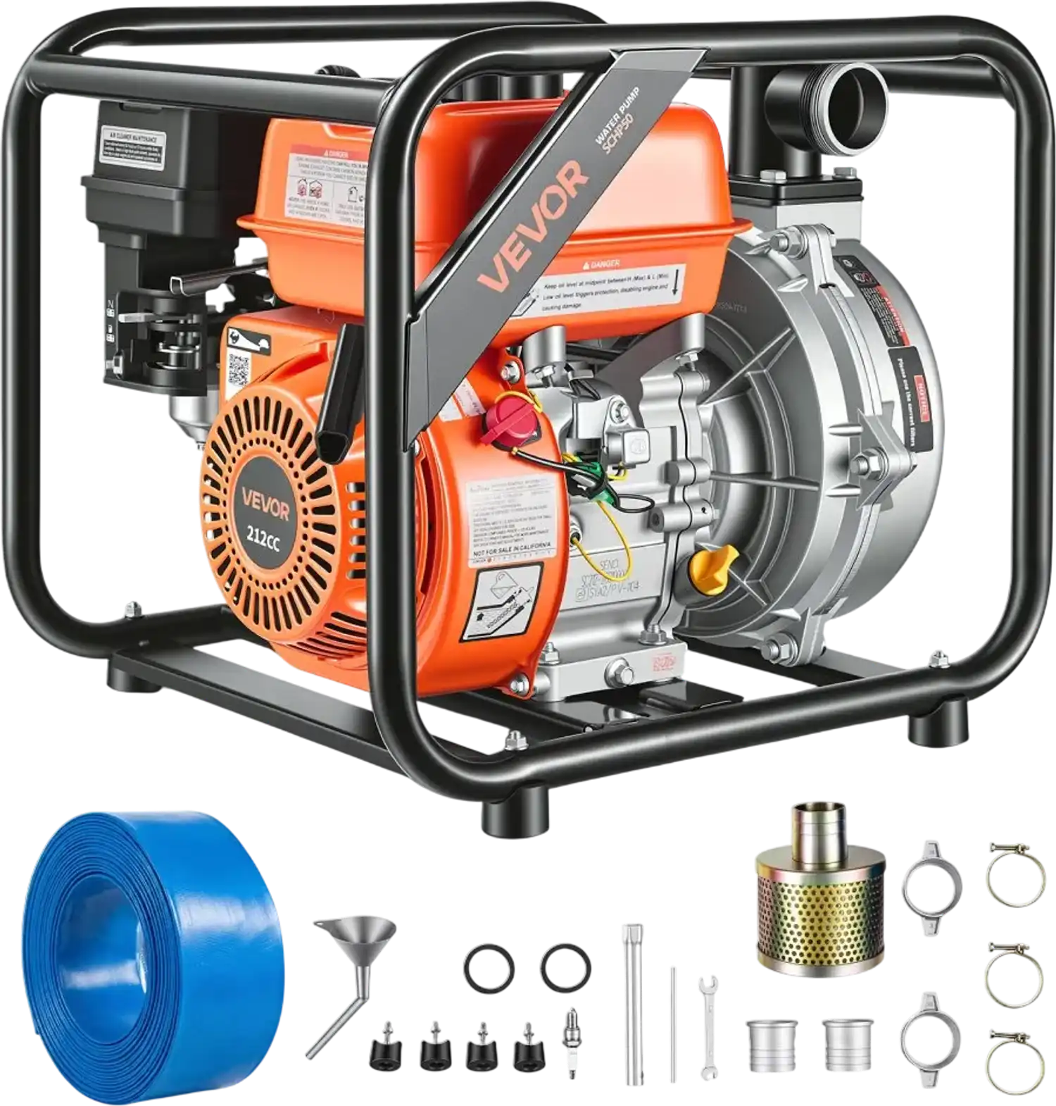 Vevor Water Pump Gas Powered Semi Trash 2