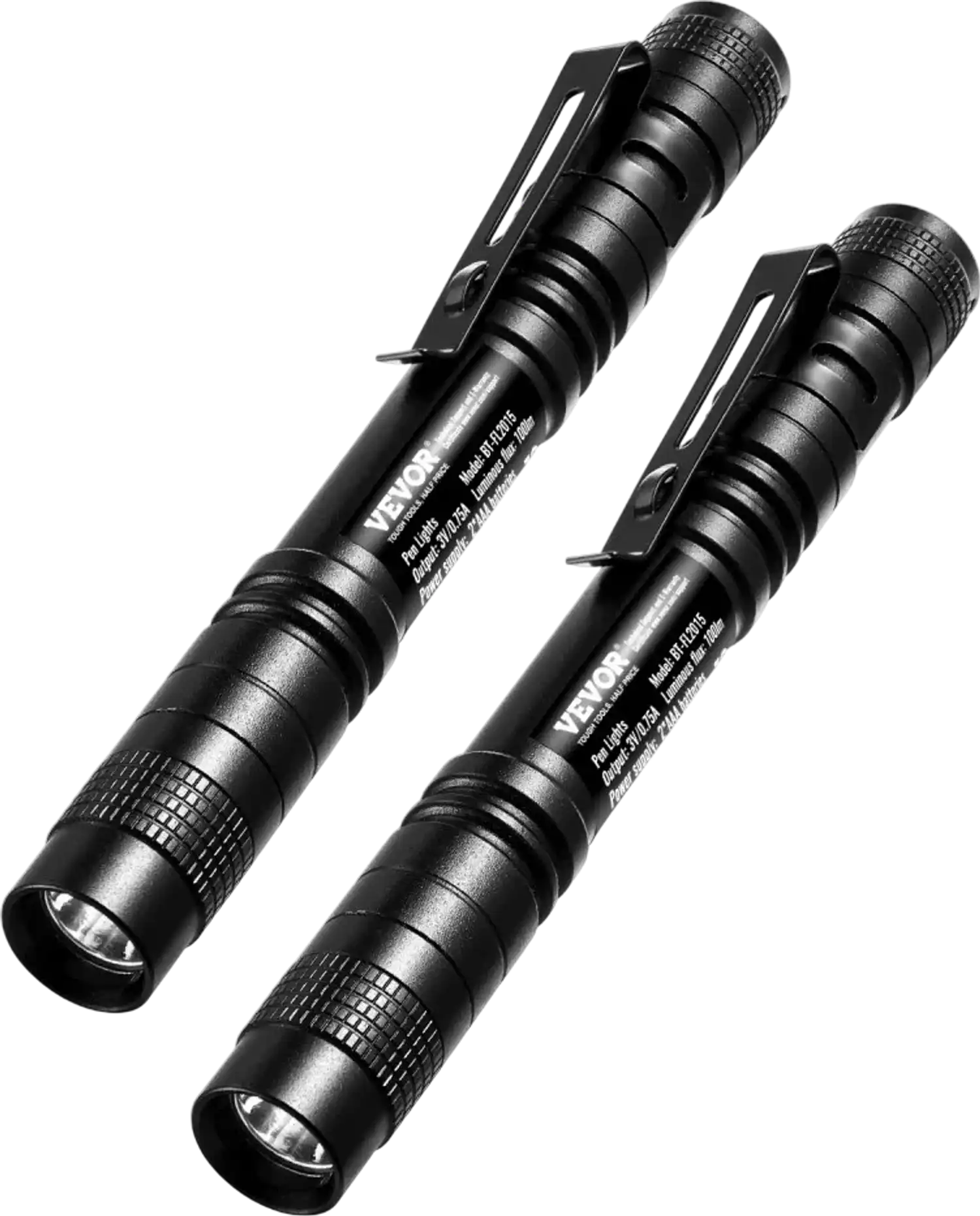 Vevor Pen Light 2-Pack 100 Lumens Pocket Flashlight with Clip New