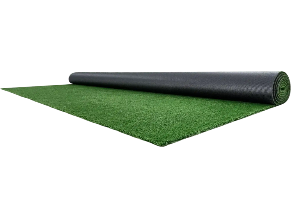 VEVOR Artificial Grass, 18 x 10 ft Fake Grass Turf Rug, 0.6 in Pile Height Realistic Synthetic Lawn Carpet Roll Mat, Easy Clean Drainage Holes for Patio, Garden, Balcony, Outdoor Indoor Decor, Green