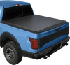 VEVOR Soft Roll-Up Truck Bed Tonneau Cover, Compatible with 2015-2025 Ford F-150, Fits 5.6 ft (5 ft 7 in/67 in) Bed, Triple-Layer Heavy-Duty PVC Tonneau Cover with Three Aluminum Alloy Support Bars