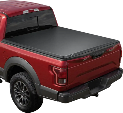 VEVOR Soft Roll-Up Truck Bed Tonneau Cover, Compatible with 2017-2025 Ford F-250/350/450 Super Duty, Fits 6.8 ft (6 ft 10 in/82 in) Bed, Triple-Layer PVC Tonneau Cover with Three Aluminum Alloy Bars