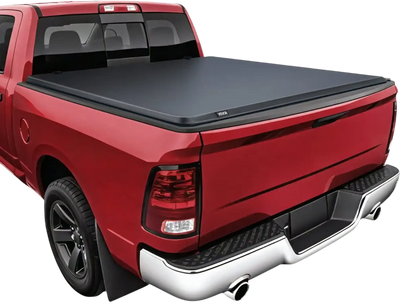 VEVOR Soft Roll-Up Truck Bed Tonneau Cover, Compatible with 2019-2024 Dodge Ram 1500 Classic, 2003-2025 Ram 2500 3500, Fits 6.4 ft (6 ft 4 in/76 in) Bed, PVC Tonneau Cover with Aluminum Alloy Bars
