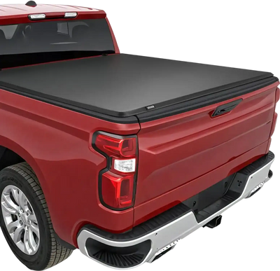 VEVOR Soft Roll-Up Truck Bed Tonneau Cover, Compatible with 2019-2025 Chevy Silverado/GMC Sierra 1500 New Body, Fits 5.8 ft (5 ft 9 in/69.3 in) Bed, PVC Tonneau Cover with Aluminum Alloy Support Bars