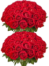 VEVOR Artificial Flowers, 60 pcs Real Looking Red Foam Fake Roses Bulk, Faux Red Bridal Shower with Stems for DIY Wedding Bouquets, Home Centerpieces Arrangements, Party Tables Decorations