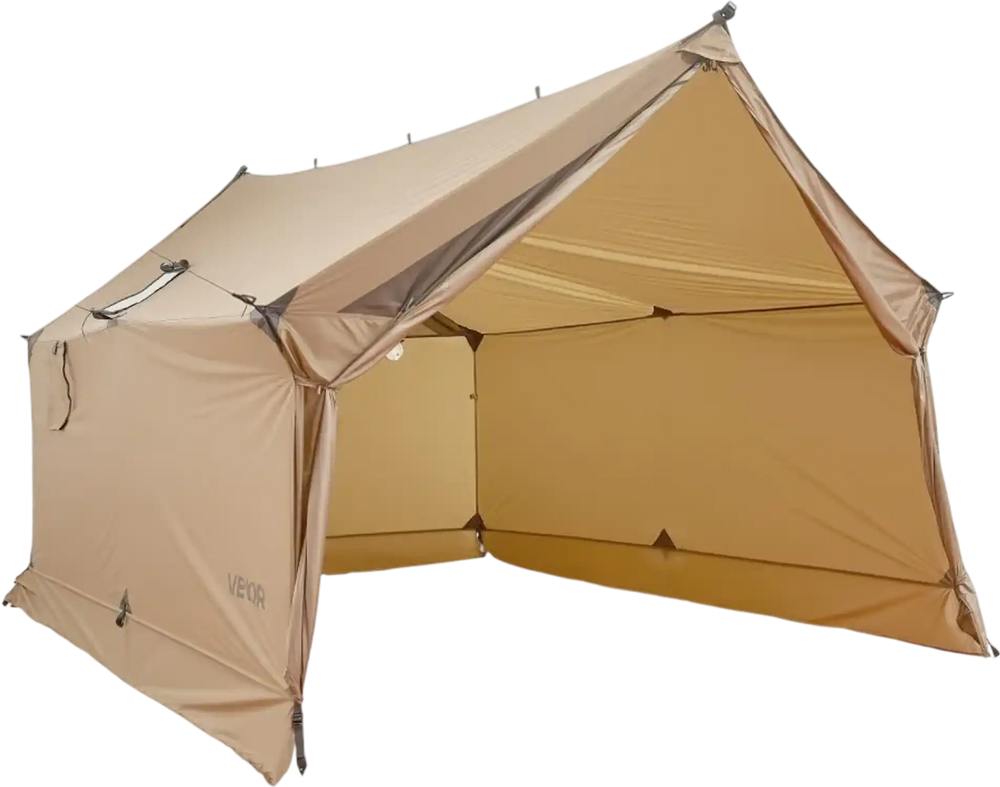 VEVOR Camping Hot Tent, 2 Persons Cabin Hot Tent with Stove Jack, Waterproof Winter Tents Shelters with Vents, Lightweight & Portable 4 Season Tents for Hiking Fishing Hunting Backpacking