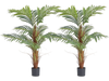 VEVOR Artificial Palm Tree, 4 FT Tall Faux Plant, Secure PE Material & Anti-Tip Tilt Protection Low-Maintenance Plant, Lifelike Green Fake Tree for Home Office Warehouse Decor Indoor Outdoor