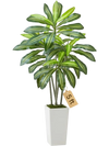 VEVOR Artificial Dracaena Tree 5 ft, Fake Palm Tropical Plants with White Tall Planter, Faux Floor Silk Plant in Pot, Large Trees for Home Office Living Room Decor House Warming, Indoor Outdoor