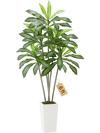 VEVOR Artificial Dracaena Tree 6 ft, Fake Palm Tropical Plants with White Tall Planter, Faux Floor Silk Plant in Pot, Large Trees for Home Office Living Room Decor House Warming, Indoor Outdoor