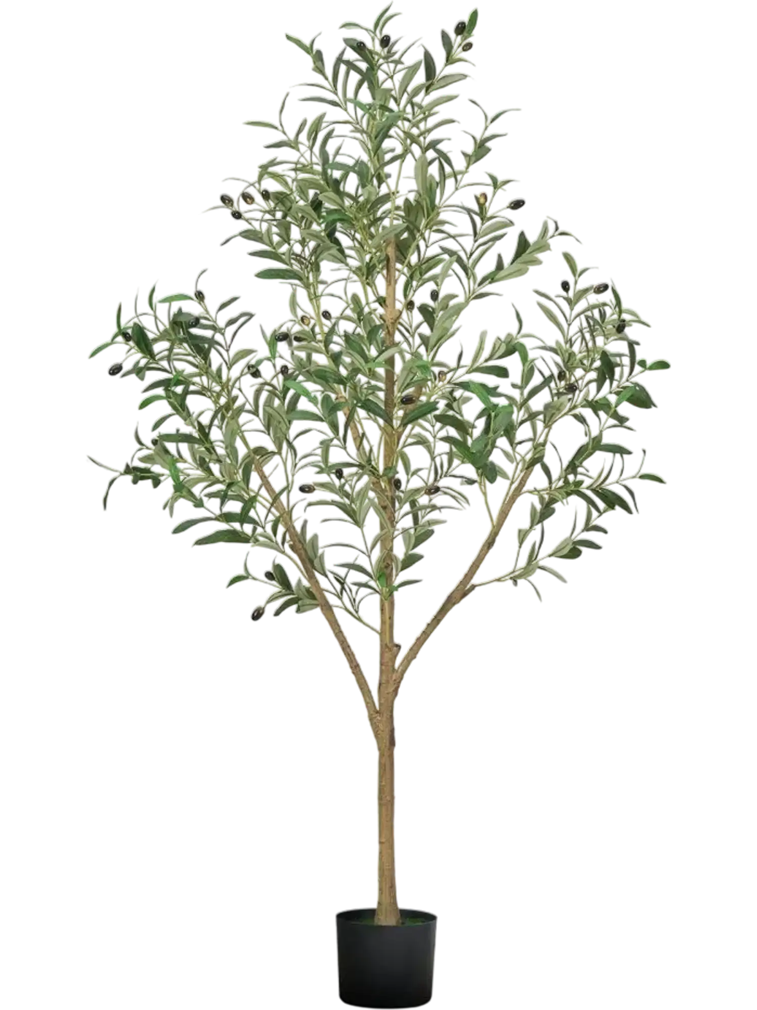 Vevor Artificial Olive Tree 5' Tall Fake Plant with Black Pot New