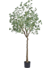 VEVOR Artificial Eucalyptus Tree, 6 FT Tall Faux Plant, Secure PE Material & Anti-Tip Tilt Protection Low-Maintenance Plant, Lifelike Green Fake Potted Tree for Home Office Decor Indoor Outdoor