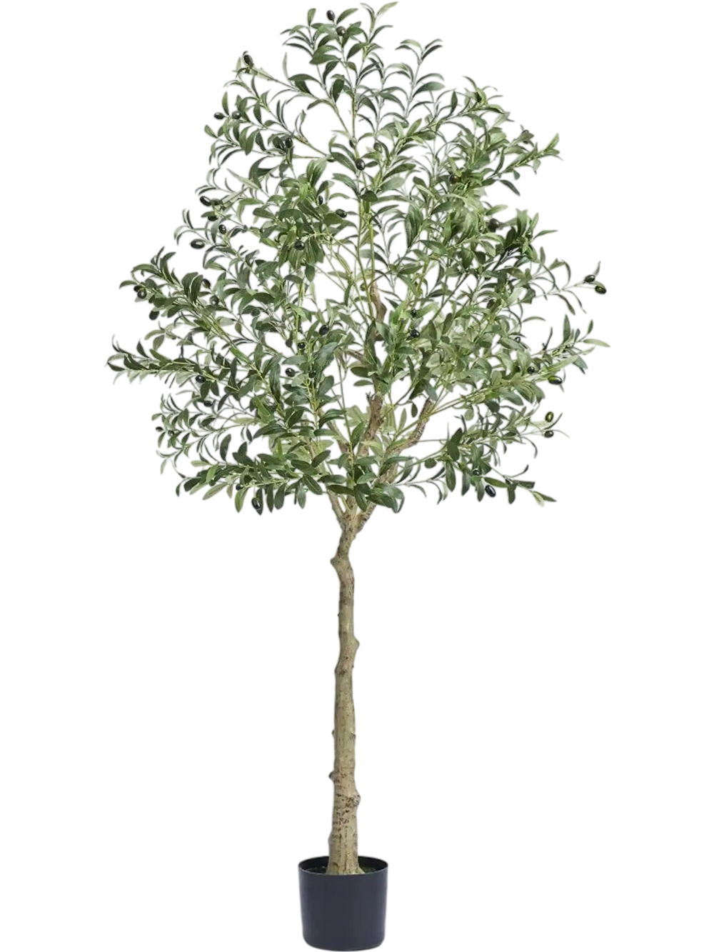 VEVOR Artificial Olive Tree, 6 FT Tall Faux Plant, Secure PE Material & Anti-Tip Tilt Protection Low-Maintenance Plant, Lifelike Green Fake Potted Tree for Home Office Warehouse Decor Indoor Outdoor