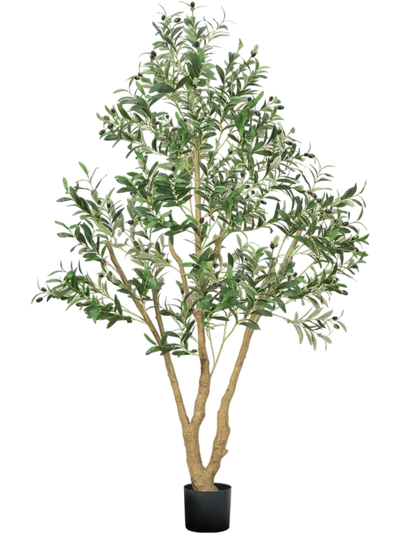Vevor Artificial Olive Tree 6' Faux Plant with Black Pot New