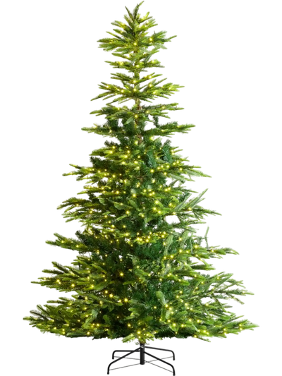 Vevor Pencil Christmas Tree 7.5' Prelit Artificial Tree with 700 Warm White LED Lights New