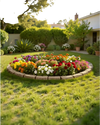 VEVOR Faux Stone Landscape Edging, 46.4 x 2.2 in Realistic Lawn Edging, Flexible Brick-Sized Garden Edging Border with Anchoring Spikes, Fade-Resistant Yard Edging for Driveways Walkway Beige