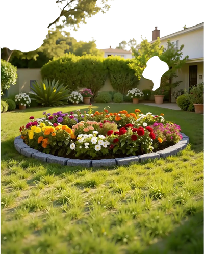 VEVOR Faux Stone Landscape Edging, 46.4 x 2.2 in Realistic Lawn Edging, Flexible Brick-Sized Garden Edging Border with Anchoring Spikes, Fade-Resistant Yard Edging for Driveways Walkway Grey
