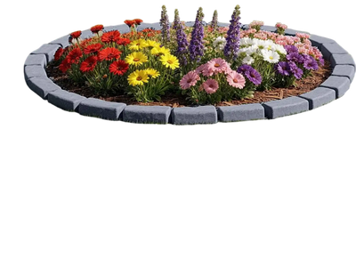 Vevor Faux Stone Landscape Edging 15.5' No-Dig Garden Border Kit Gray New