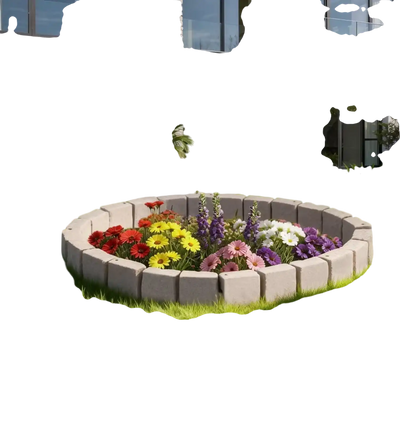 Vevor Landscape Edging Faux Stone No-Dig Garden Border 15.5' Beige 4-Pack New