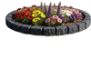 VEVOR Faux Stone Landscape Edging, 15.5 ft Kit, No Dig Garden Edging Border, Blocks for Lawn, Flower Beds, Yards, 4 Pack Each Section Has 6 Bricks 46.85"L x 3.94"W x 6.1"H, 8 Spikes, Charcoal Black