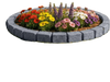 VEVOR Faux Stone Landscape Edging, 46.85" Kit, No Dig Garden Edging Border, Blocks for Lawn, Flower Beds, Yards, 1 Pack Each Section Has 6 Bricks 46.85"L x 3.94"W x 6.1"H, 3 Spikes, Sandstone Gray